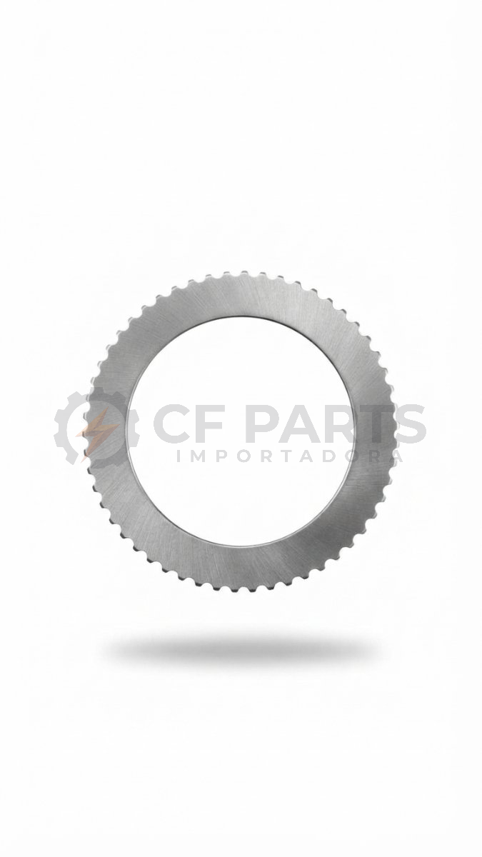 DISCO SEPARADOR TRANSMISSAO - RETROESCAVADEIRA CATERPILLAR/ JCB/ CASE 580H/ NEW HOLLAND (139,2X98,6X1,8MM; 54 DENTES)