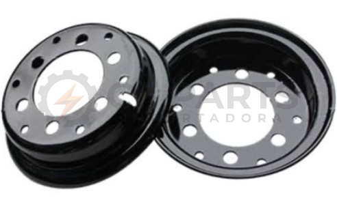 ARO BI-PARTIDO TRASEIRO 6.50X10 8 FUROS (130X160MM) PARA EMPILHADEIRAS HELI, GOODSENSE, HUAHE, TCM, WECAN 3.0-3.5T