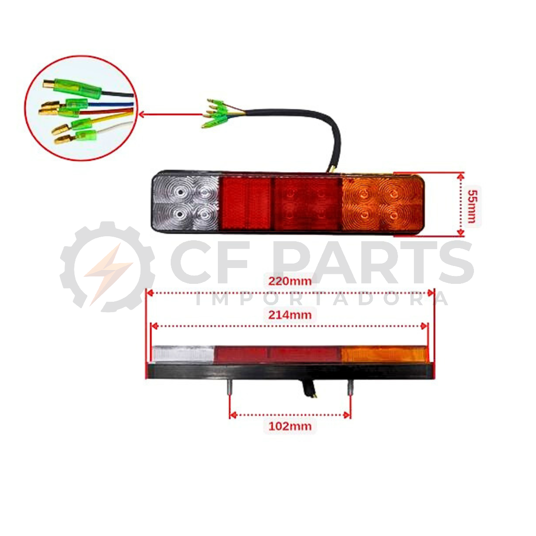 LANTERNA TRASEIRA HELI H3-SERIES LED 12V 2.0-3.5T (D08HWD-LED)