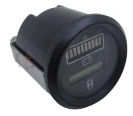 MARCADOR DE BATERIA COM HORÍMETRO 24V UNIVERSAL (INDICADOR DE CARGA)
